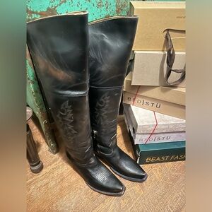 Black FreeBird knee high boots. Never worn. Brand new.